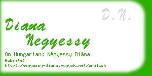 diana negyessy business card
